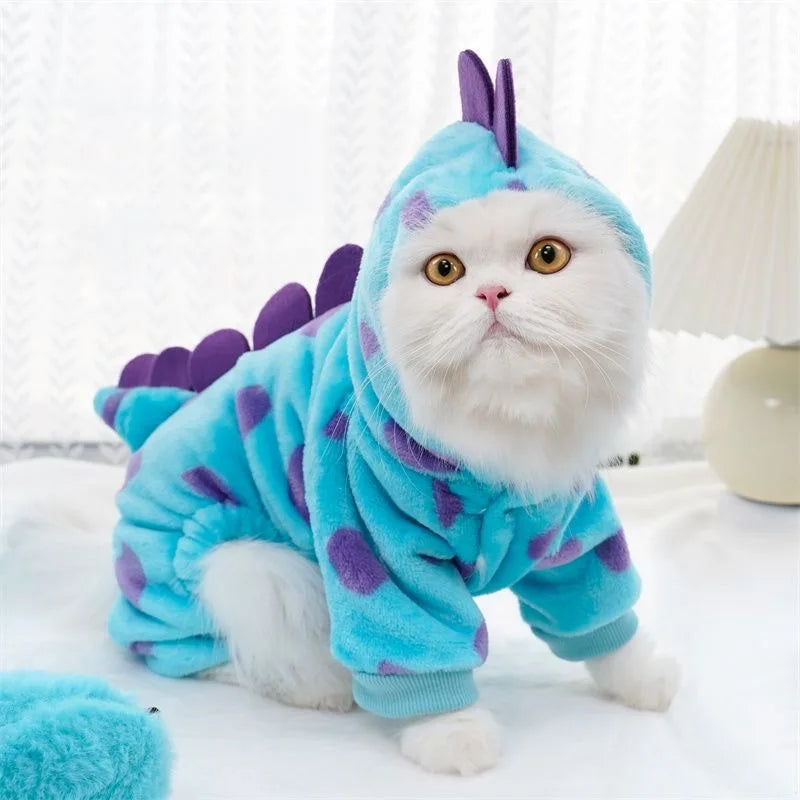 Plush Cat Costume | Pet Jumpsuits | Kitten Cosplay Pajamas