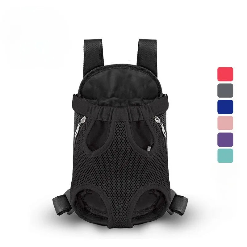 Double Shoulder Breathable Dog Carrier | Portable Travel Puppy Backpack | Mesh Front Pet Bag