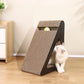 Wear-Resistant 2-in-1 Cat Scratcher | Cardboard Triangles Kitten Scratching Board with Ball