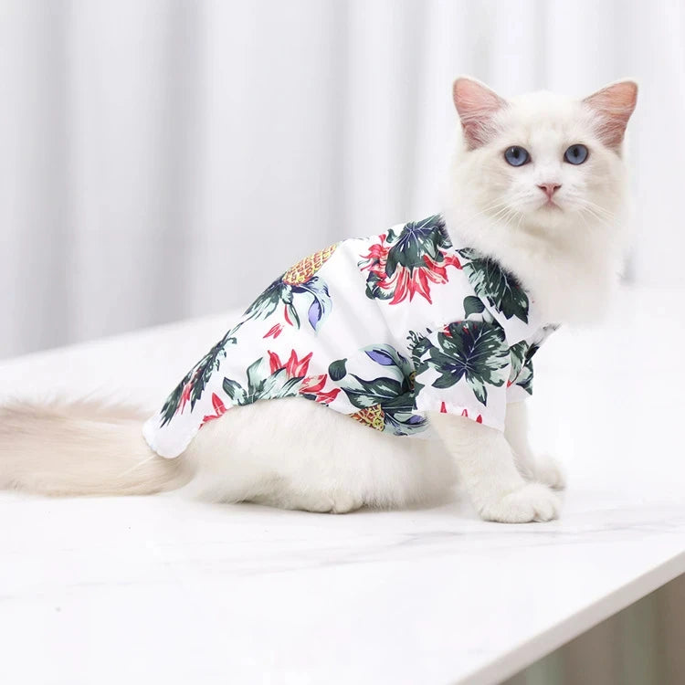 Hawaiian Style Dog Shirt | Summer Pet Clothes | Puppy Clothing Outfits