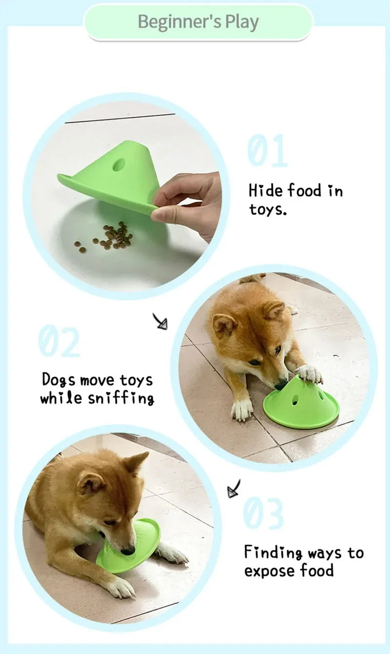 Silicone Dog Slow Food Bowl | Funny Pet Dog Slow Feeder Bowl