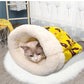 Comfortable Cat Sleeping Bag | Soft Kitten Bed | Warm Closed Pet Bed