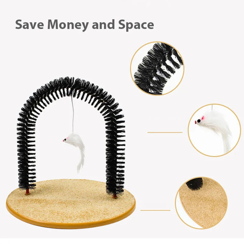 4-in-1 Cat Toy | Multifunctional Cat Scratching Toys With Hanging Mouse