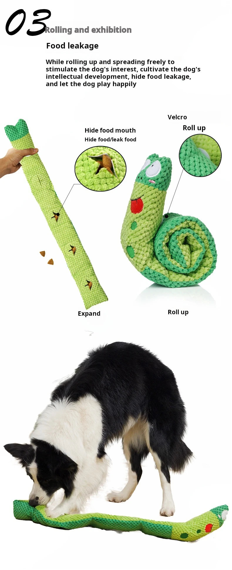 Dog Puzzle Toy | Plush Sound Puppy Toys | Foldable Snail Sniffing Interactive Pet Squeak