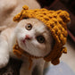 Cat Hat | Buddha Head Pet Cover | Kitten Handwoven Cap