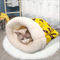 Comfortable Cat Sleeping Bag | Soft Kitten Bed | Warm Closed Pet Bed