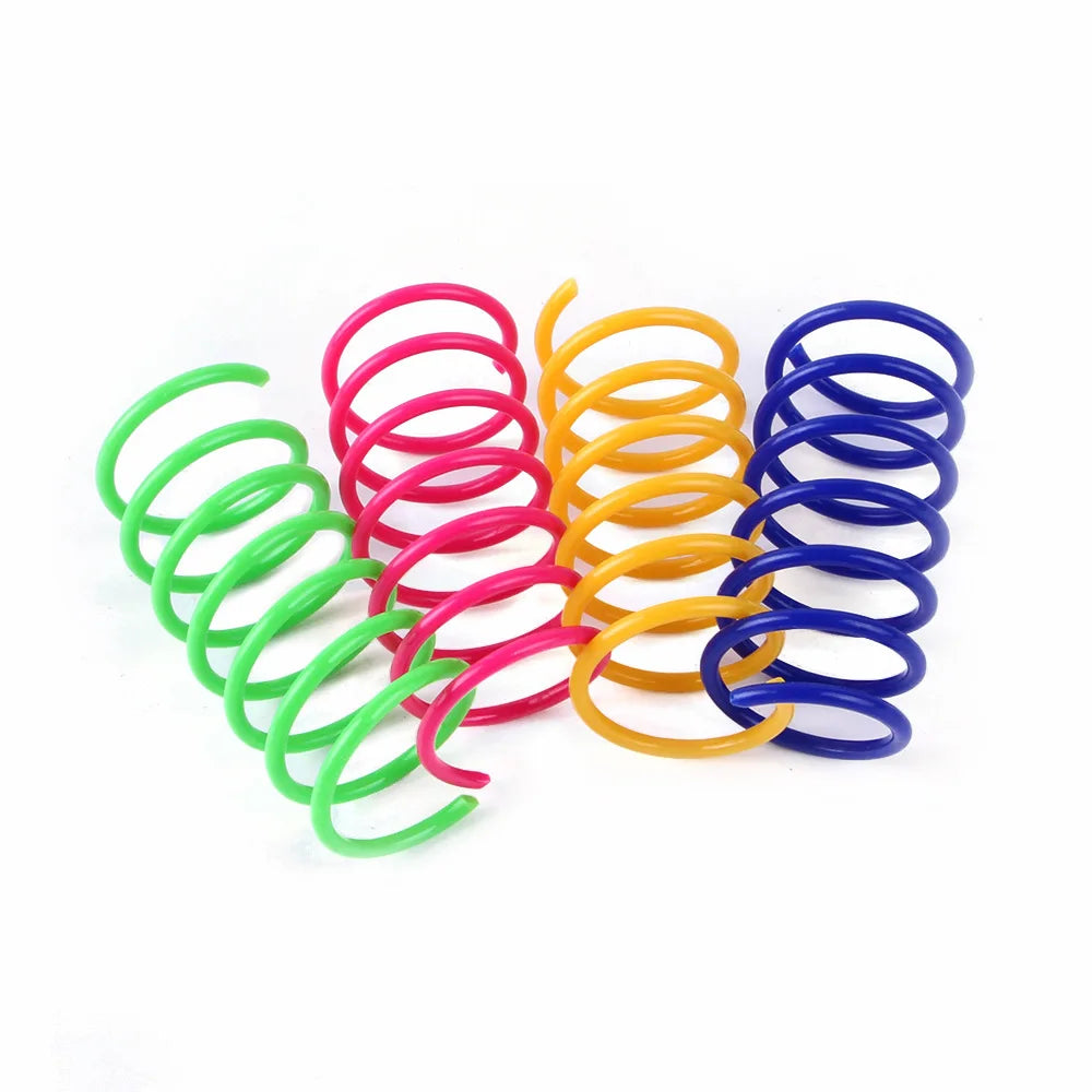 Interactive Cat Toy | Spring Toys for Kitten | Colorful Pet Coil Spiral Springs