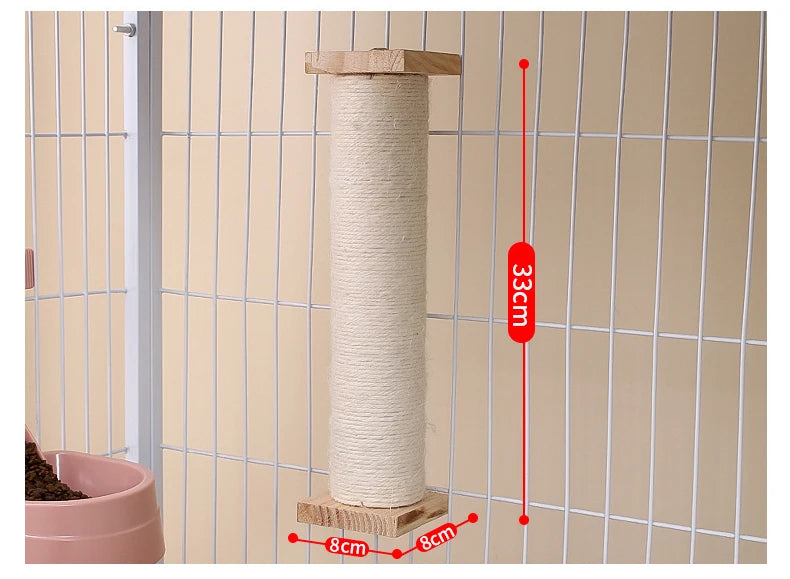 Cat Scratching Post for Crate Cage with Self Groomer | Kitten Scratcher Grinding Claws Toys