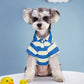 Casual Dog Clothes | Pet Polo T-Shirt | Stripped Puppy Clothing