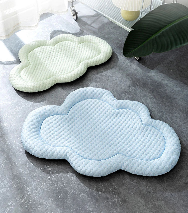 Summer Cooling Dog Sleeping Mat | Cloud Shape Puppy Bed | Washable Breathable