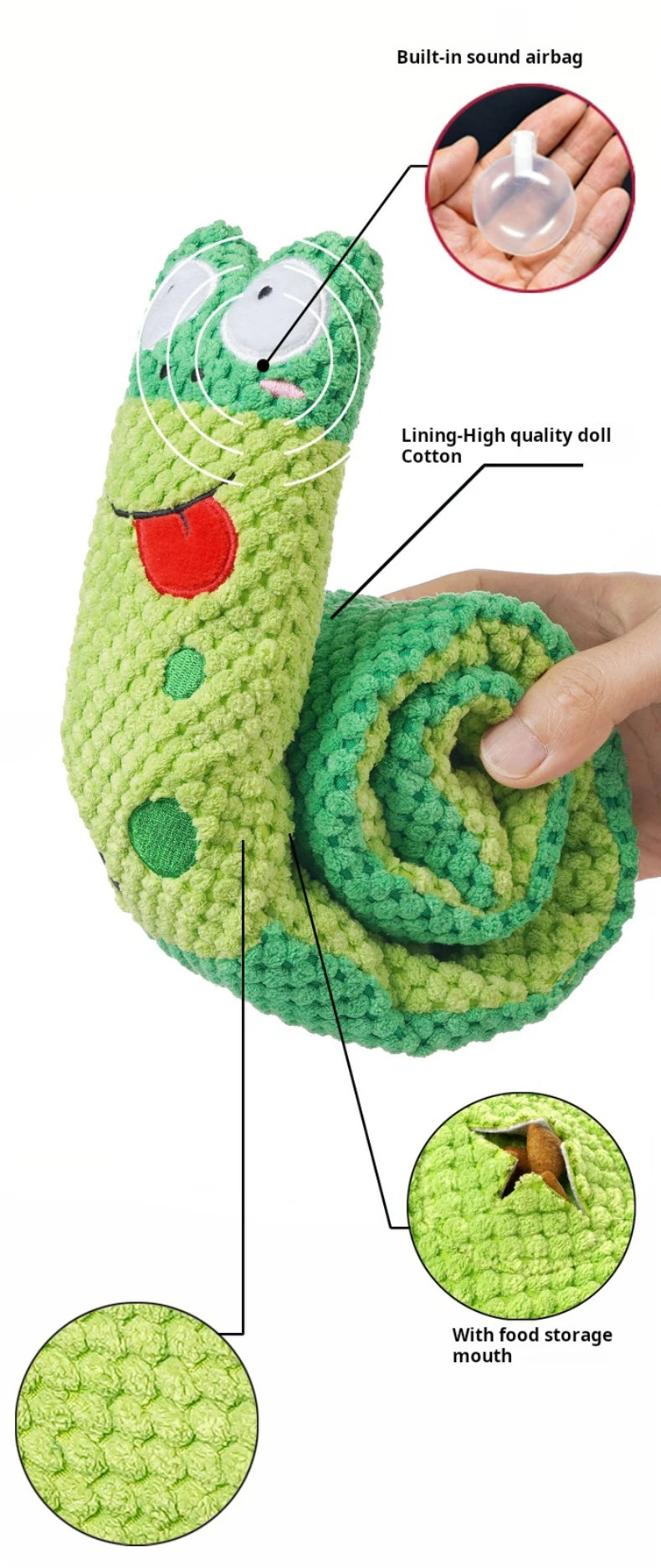 Dog Puzzle Toy | Plush Sound Puppy Toys | Foldable Snail Sniffing Interactive Pet Squeak