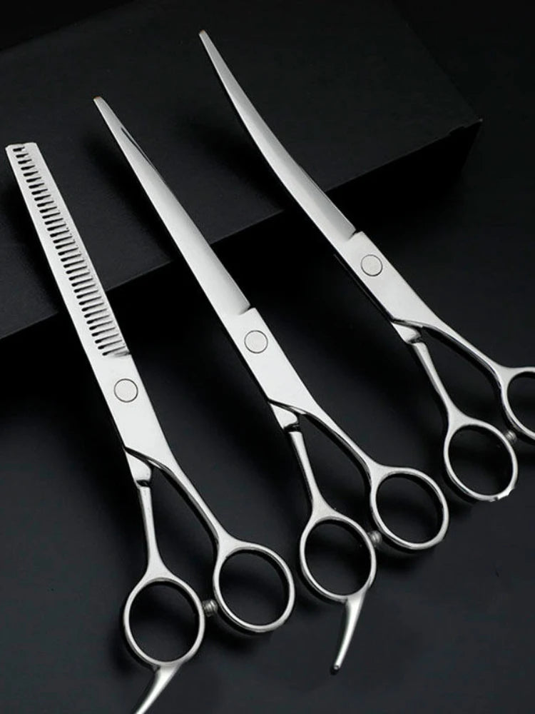 Pet Grooming Scissors | Dog Hair Tool Set | Professional Haircutting Trimming Scissors