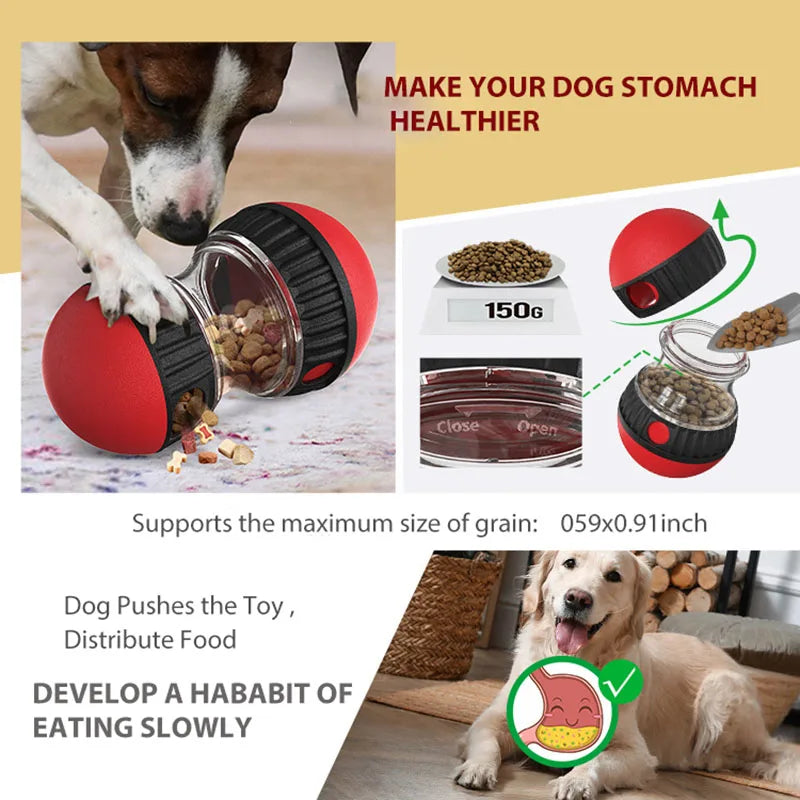 Pet Leaky Dog Toy | Tumbler Slow Food Toys for Puppy | Puppies Puzzle Rolling Ball