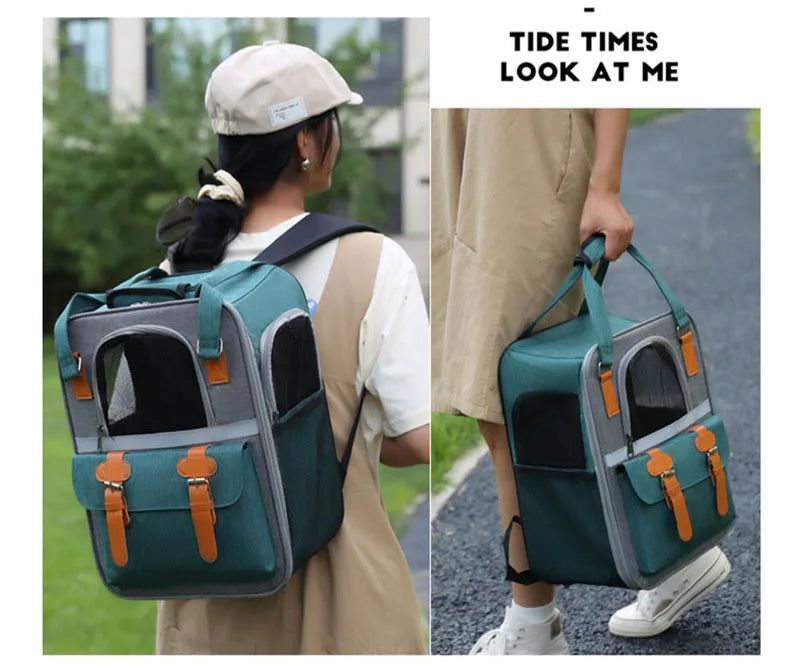 Pet Dog Carrier Bag | Portable Travel Pet Backpack | Breathable Foldable Cat Carrier