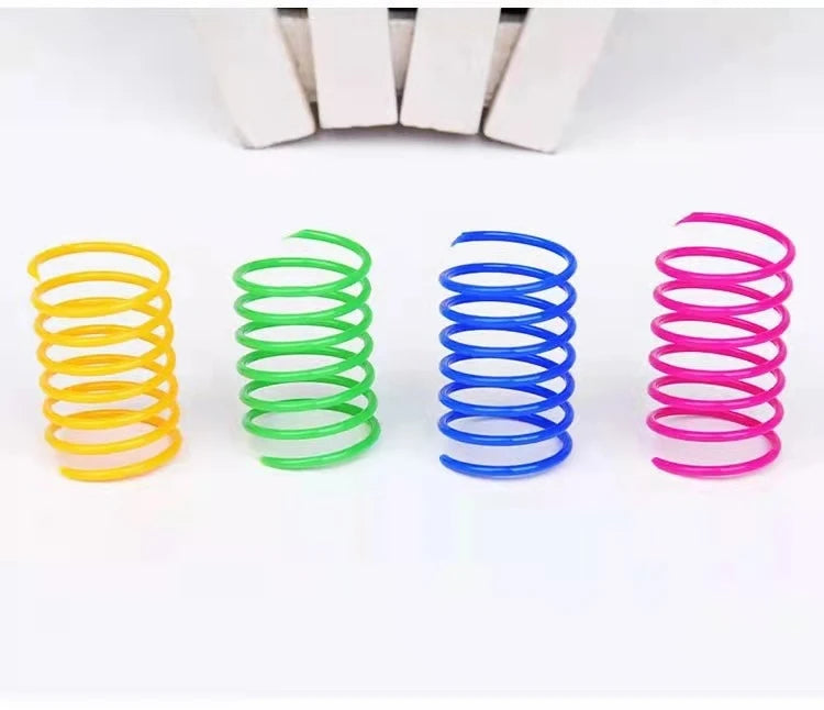 Interactive Cat Toy | Spring Toys for Kitten | Colorful Pet Coil Spiral Springs