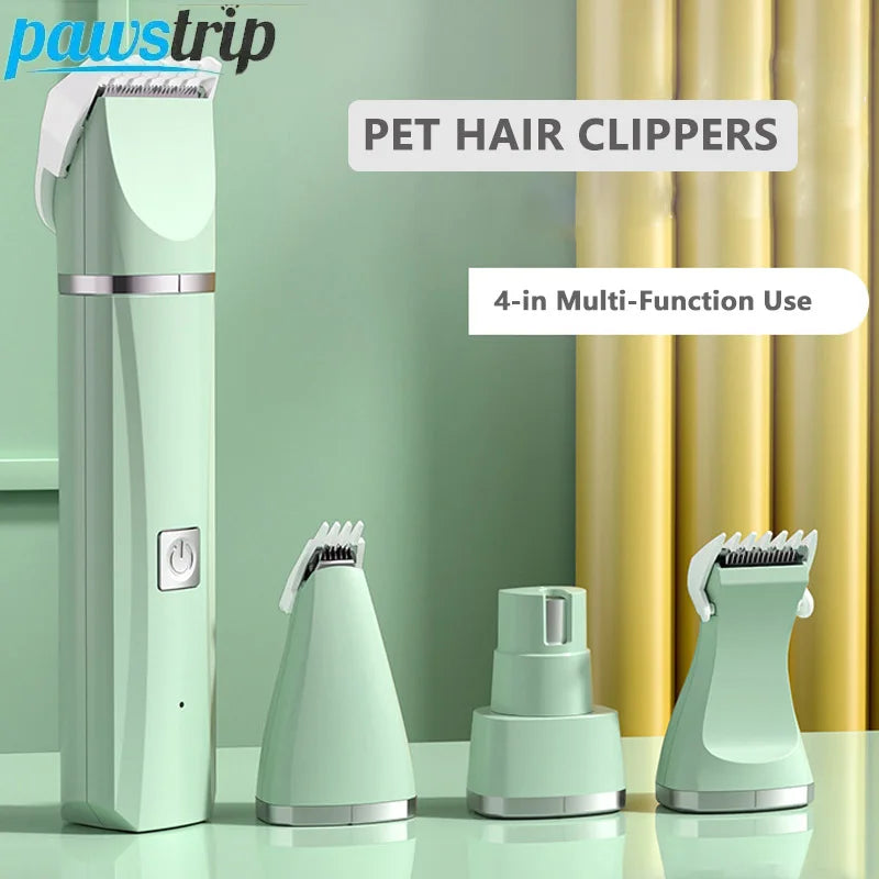 4-in-1 Multi-functional Electric Dog Clippers | Professional Dog Hair Trimmer | Cat Nail Grinder