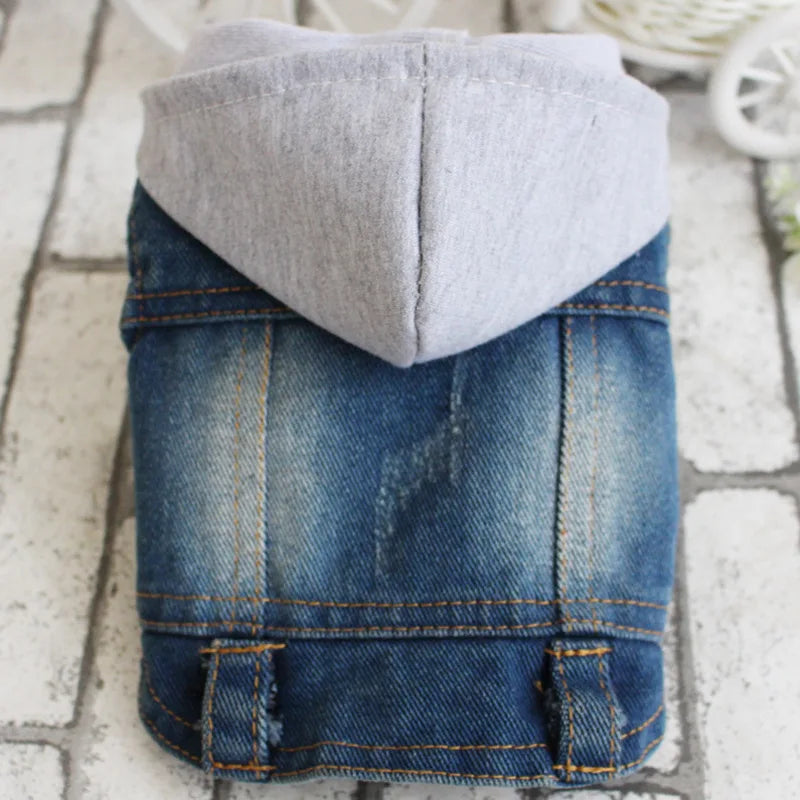 Denim Dog Clothes | Cowboy Pet Dog Coat | Puppy Clothing Jeans Jacket Vest