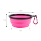 350ml Collapsible Dog Bowl | Pet Folding Silicone Bowl | Portable Puppy Food Container