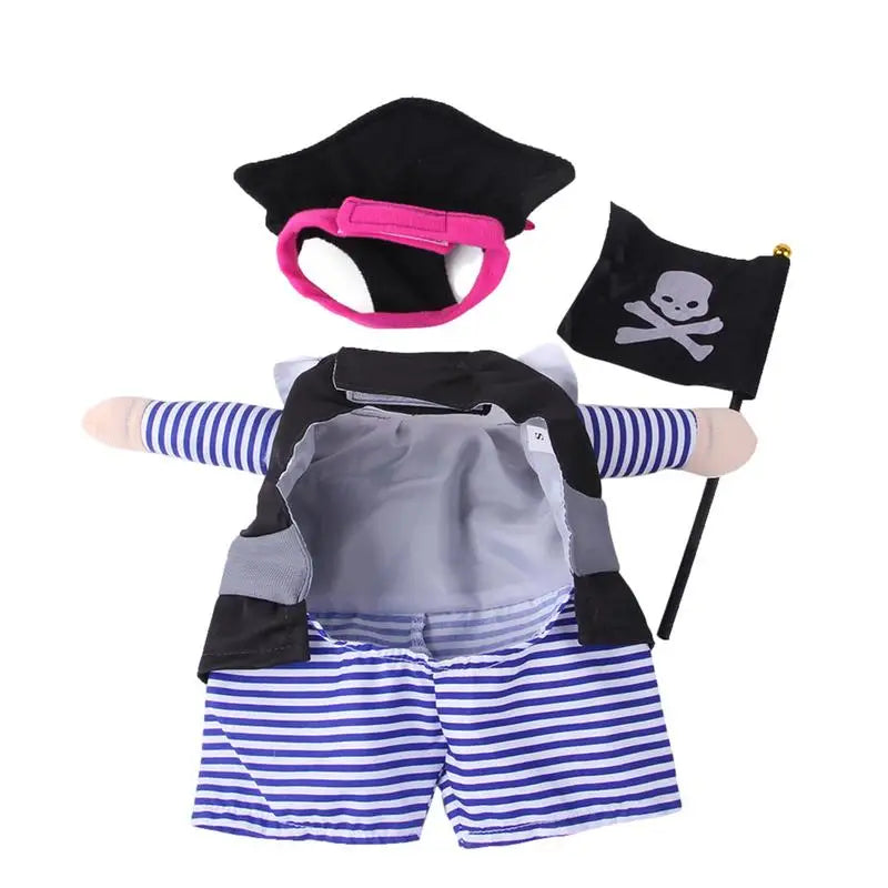 Cat Pirate Costume | Kitten Cosplay Party Suit | Pet Halloween Apparel