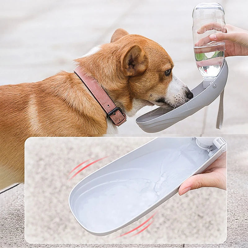 500ml Portable Dog Water Bottle | Outdoor Drinking Pet Drinking Container | Travel Cat Feeder