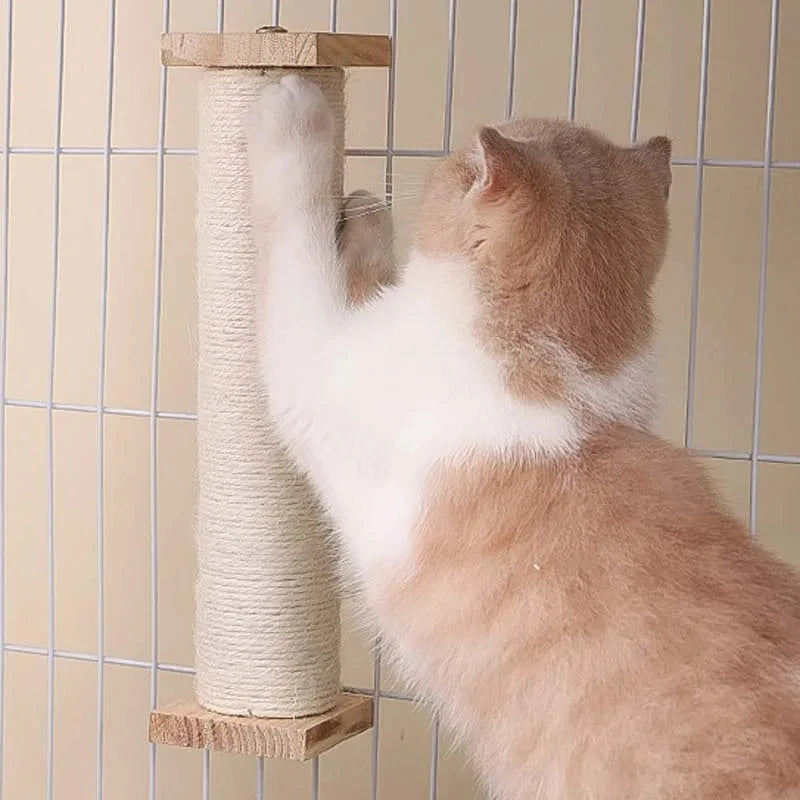 Cat Scratching Post for Crate Cage with Self Groomer | Kitten Scratcher Grinding Claws Toys