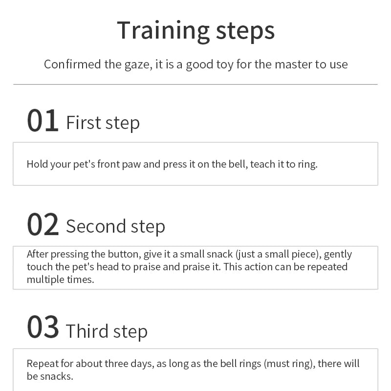 Pet Bell Training | Interactive Dog Toy | Small Cat Bells Footprint Ring Trainer Feeding Reminder