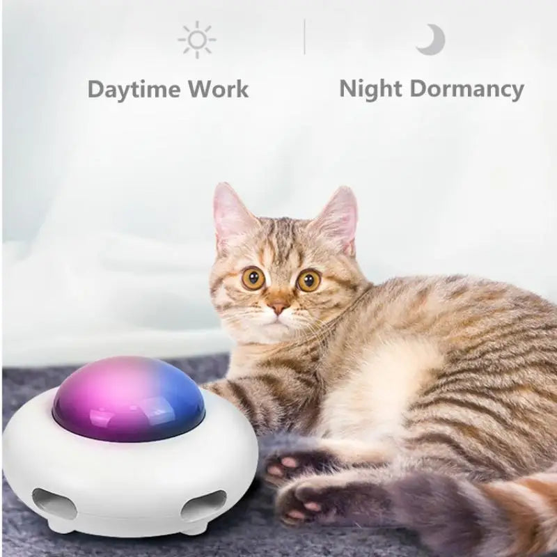 Smart Cat Toy | UFO Pet Turntable Catching Training Toys | Interactive Kitten Accessories