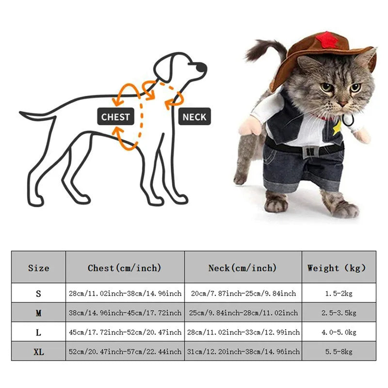 Pet Cowboy Costume | Cat Jeans Hoodie Shirts | Kitthen Jumpsuit Clothing