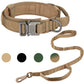 Tactical Leash for Dogs | Military Adjustable Tactical Puppy Collar | Pet Walking Training