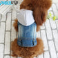 Denim Dog Clothes | Cowboy Pet Dog Coat | Puppy Clothing Jeans Jacket Vest