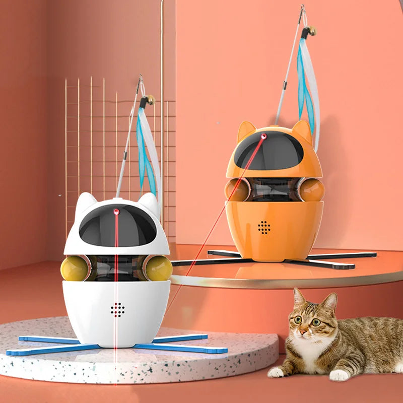 4-In-1 Electric Cat Toy | Interactive Pet Toys for Smart Kitten | LED Laser Indoor Pet Supplies