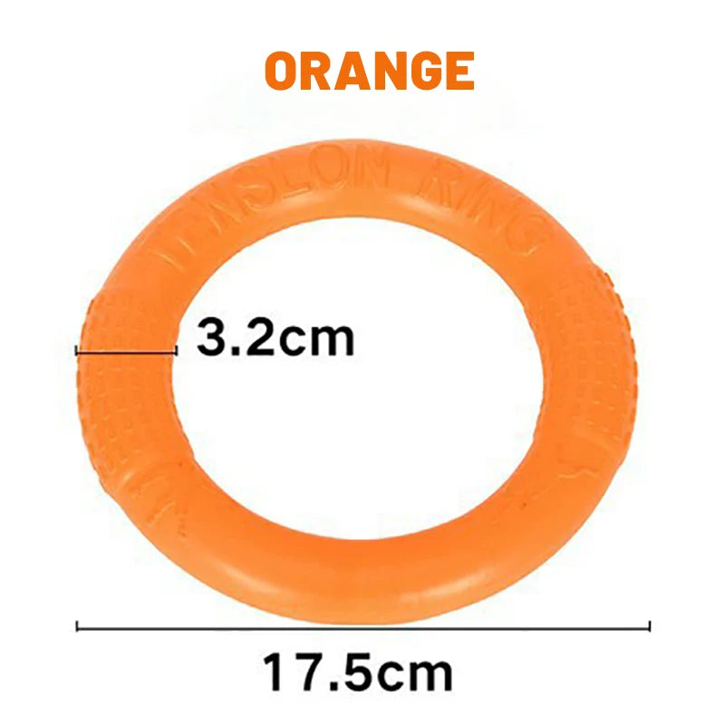 Orange Dog Toys | Pet Flying Disk Training | Puppy Ring Puller | Interactive Training Ring Puller