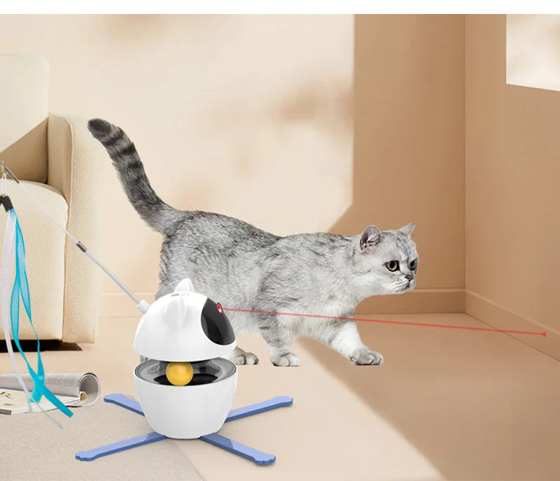 4-In-1 Electric Cat Toy | Interactive Pet Toys for Smart Kitten | LED Laser Indoor Pet Supplies