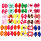 Pet Dog Bows | Puppy Rubber Band Mix | 30 Color Grooming Bows Small Dogs