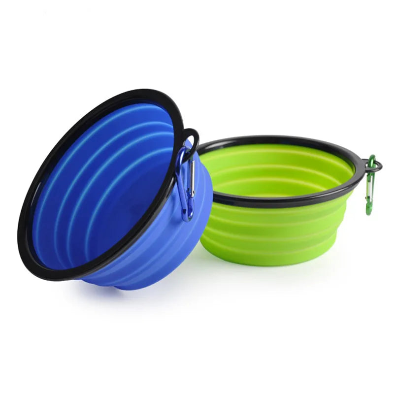 350ml Collapsible Dog Bowl | Pet Folding Silicone Bowl | Portable Puppy Food Container