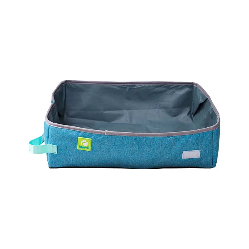 Semi-Enclosed Cat Litter Box | Foldable Portable Waterproof Open Cat Toilet