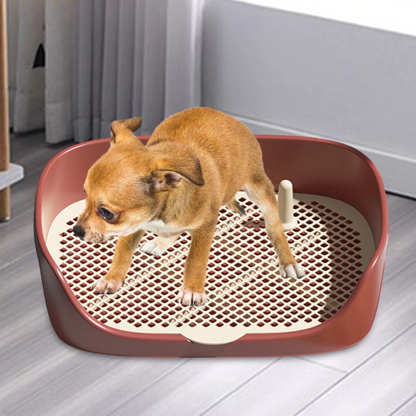 Portable Dog Toilet | Puppy Potty Pan Trainer Litter Box | Anti-Splash Pet Toilet