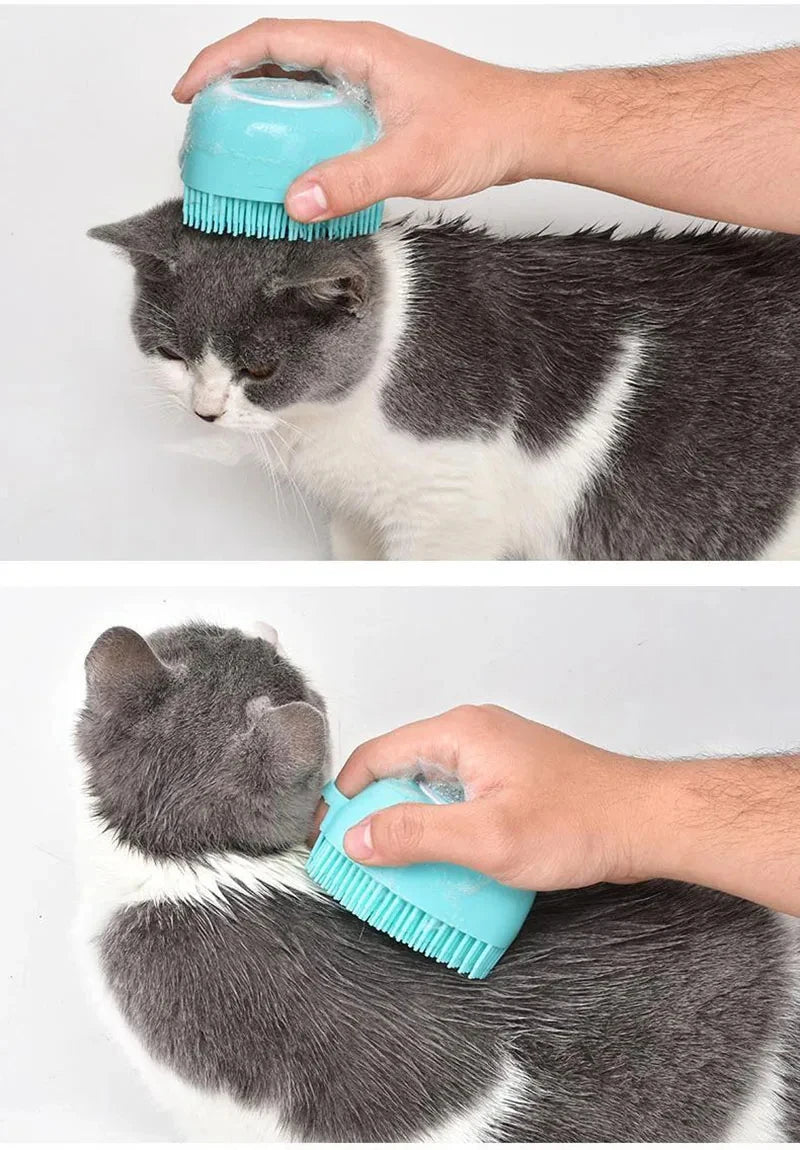 Silicone Bath Brush | Soft Grooming Dog Brush Comb | Cat Pet Massage