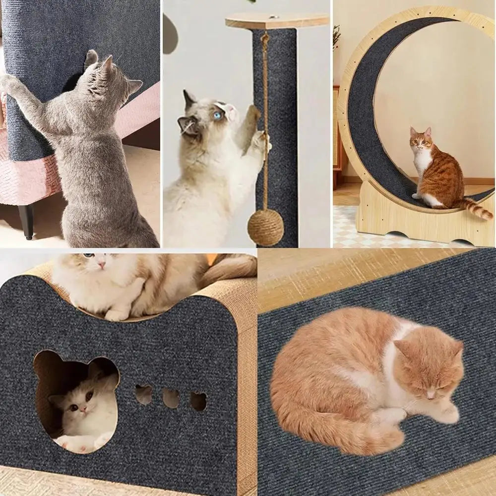 Anti-Cat Scratch Mat | Trimmable Self-Adhesive Kitten Carpet Mat Pad | Pet Scratcher Furniture Protector