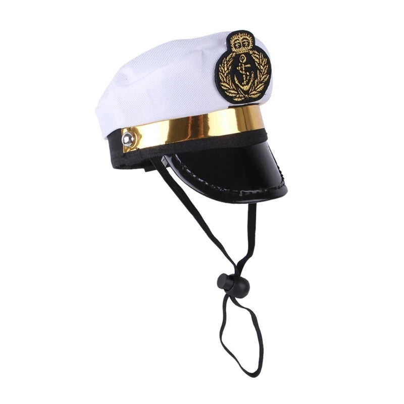 Cute Captain Hat for Cats | Pet Cosplay Headwear | Kitten Accessories