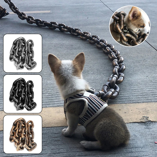 Plastic Simulation Chain Pet Leash | Dog Tractions Rope Halloween Props