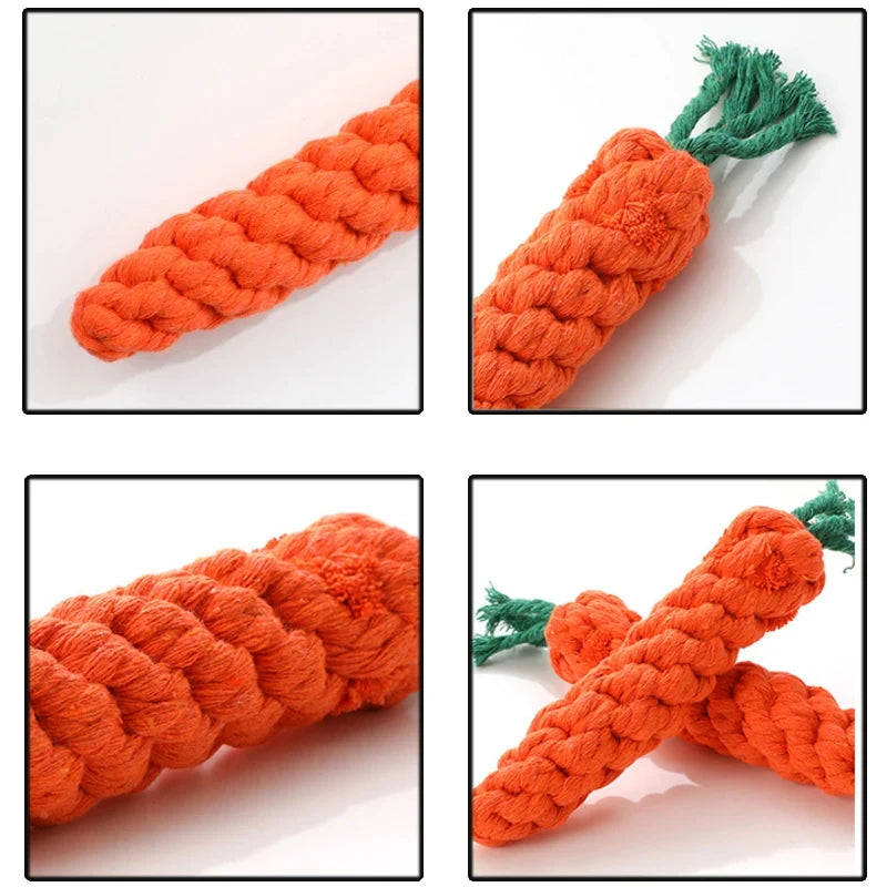 Dog Toy Bite-Resistant | Puppy Chew Toys Carrot Shape | Durable Cleaning Teeth