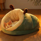 Winter Warm Pet Bed | Soft Cozy Cat Cave | Kitten House Nest Sleep Bag