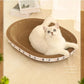 Corrugated Cat Scratcher | Cat Scrapers Round Oval Grinding Claw Toys | Wear-Resistant Cat Bed