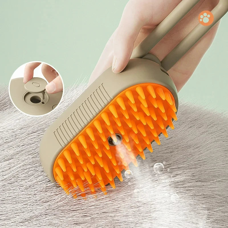 3-In-1 Cat Steam Brush | Electric Kitten Comb Pet Massage Comb | Spray Water Cat Bath Brushes