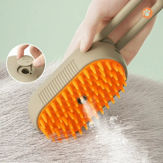 3-In-1 Cat Steam Brush | Electric Kitten Comb Pet Massage Comb | Spray Water Cat Bath Brushes