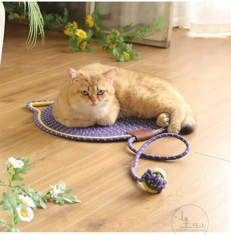 Cotton Rope Cat Scratching Post Mat | Cat Scratcher Tool | Grinding Claws Wear-Resistant