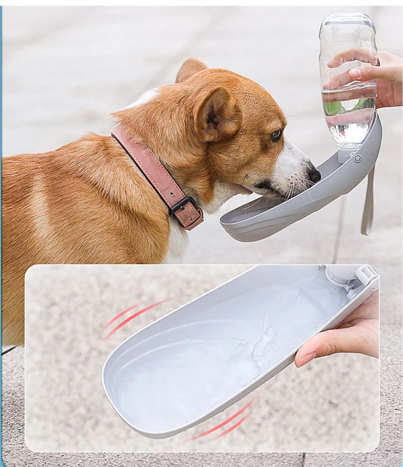 500ml Portable Dog Water Bottle | Outdoor Drinking Pet Drinking Container | Travel Cat Feeder