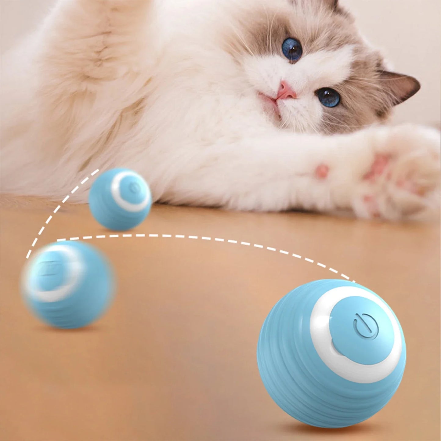 Automatic Moving Cats Toy | Interactive Ball Rechargeable Rolling Electric Ball