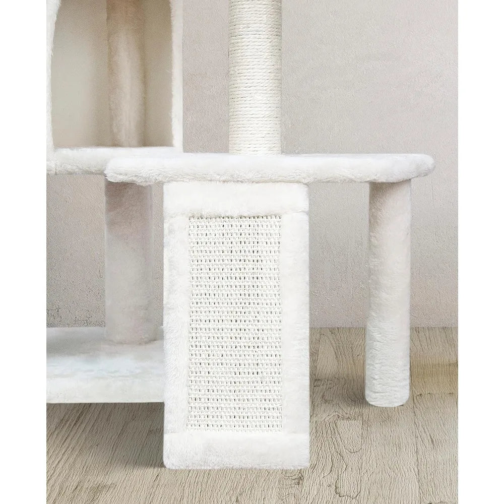 Three Layer Tree with Cat Condo | Kitten Scratch Pad and Two Hammocks